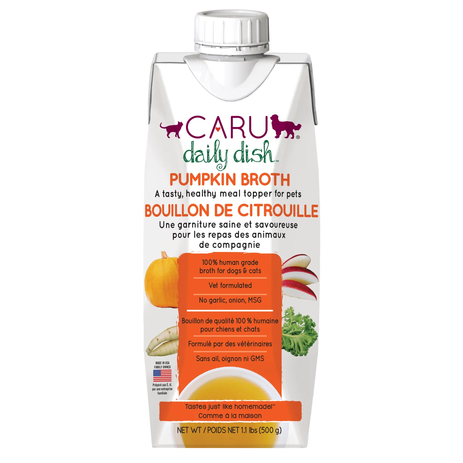 Bouillon de citrouille, chien et chat Caru