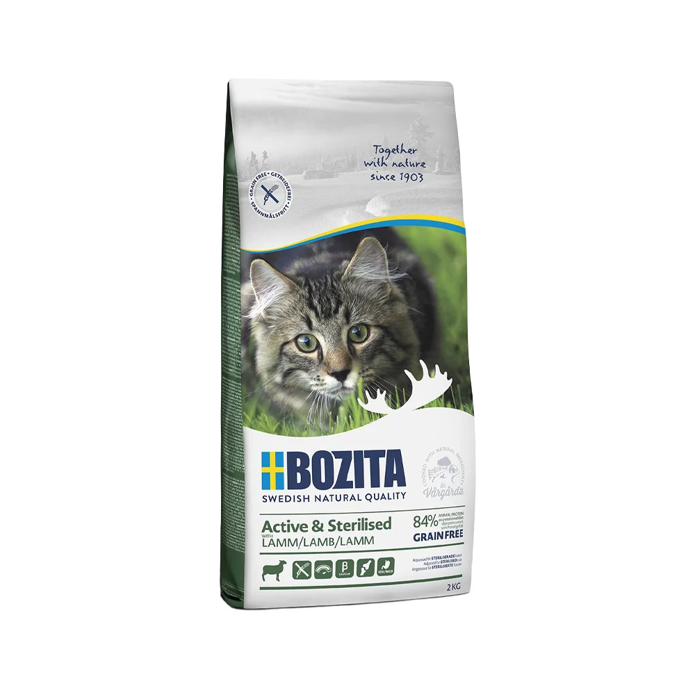 Bozita Active & Sterilised Croquettes Chats sans Céréales