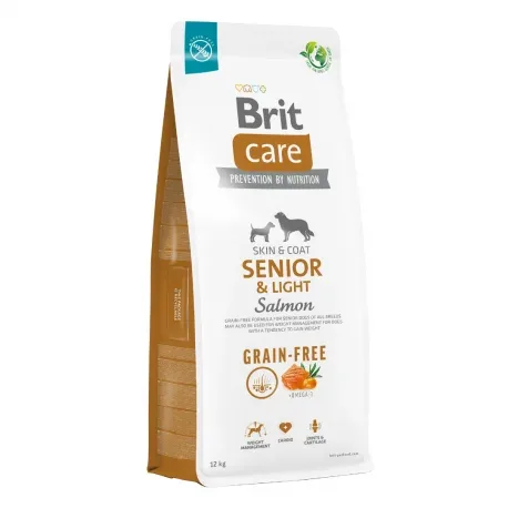 Brit Care Croquettes Sans Céréales Senior & Light pour Chiens Seniors avec Saumon