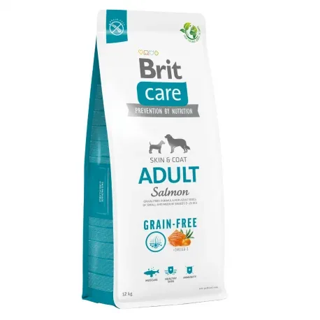 Brit Care Croquettes Sans Céréales Skin&Coat pour Chiens avec Saumon