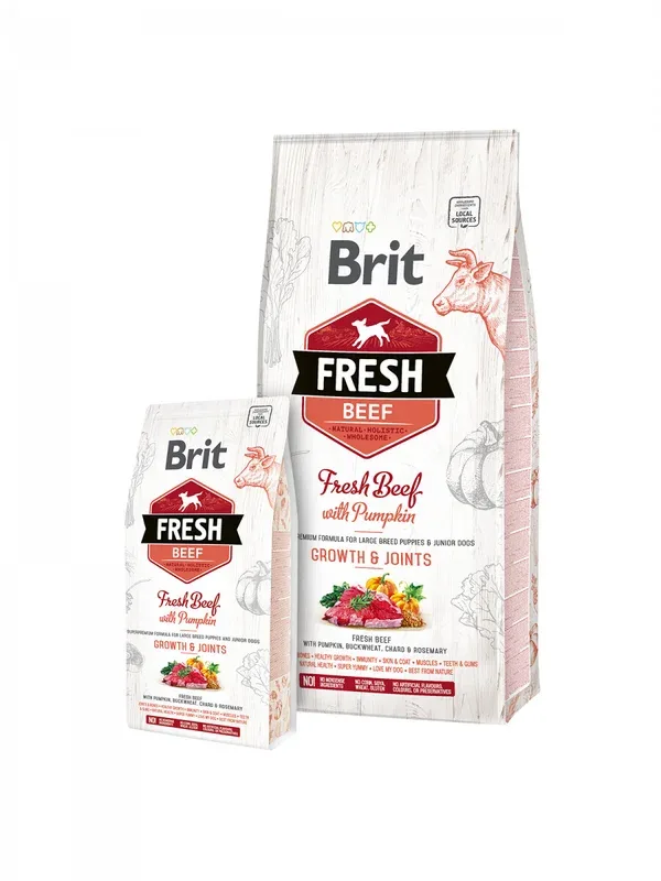 Brit Fresh Beef with Pumpkin Puppy Large Growth & Joints au meilleur prix sur fr