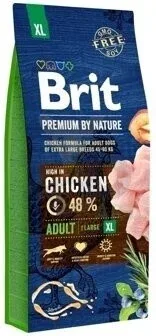 Brit Premium by Nature dog adult XL (45-90kg) dry food 15kg au meilleur prix sur fr
