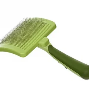 Brosse pour chiens large avec cadre auto nettoyante, Safari