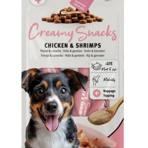 Bubimex - Creamy Snacks Chien x4 Poulet/Crevettes pour Chiens - 60g