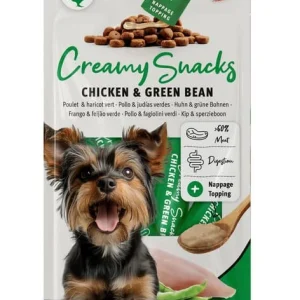 Bubimex - Creamy Snacks Chien x4 Poulet/Haricots Verts pour Chiens - 60g