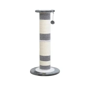 BüD’z – Griffoir en Sisal et Tapis Gris pour Chats (39 x 39 x 81 cm)