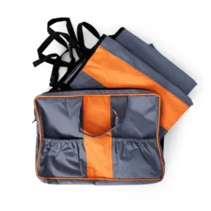 Bud’Z – Housse de Voiture Gris et Orange – Accessoire pour Chien