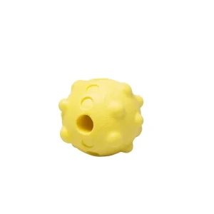 BüD’z – Jouet Balle Jaune en Mousse de Caoutchouc pour Chiens, 6.5 cm