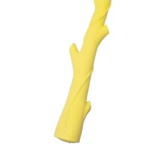 BüD’z – Jouet Branche Jaune en Mousse de Caoutchouc pour Chiens, 28 cm