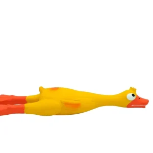 BüD’z – Jouet Canard Jaune en Latex avec Couineur pour Chiens, 24 cm