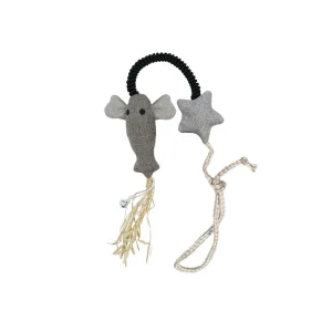 BüD’z – Jouet Homard Élastique en Tissu Recyclé et Herbe à Chat, 61 cm
