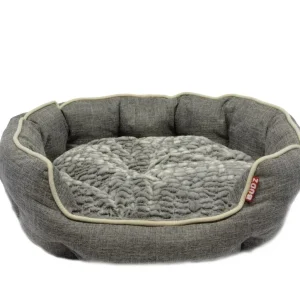 BUD’Z Lit Rond à Rebords Élevés De Luxe Gris L