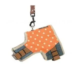 Camon Harnais et Laisse Denim/Lunaires Orange – France