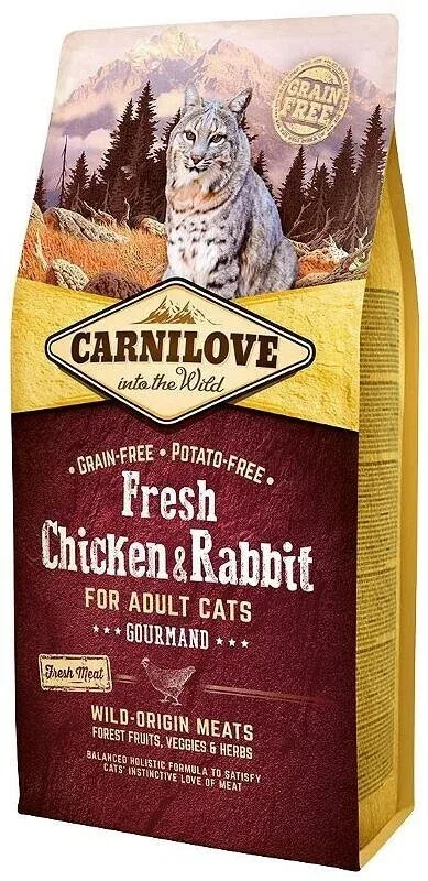 Carnilove Cat Adult Fresh Chicken & Rabbit Gourmand Dry au meilleur prix sur fr