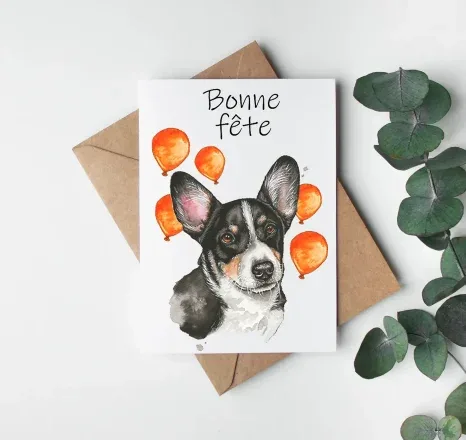 Carte de souhaits Corgi