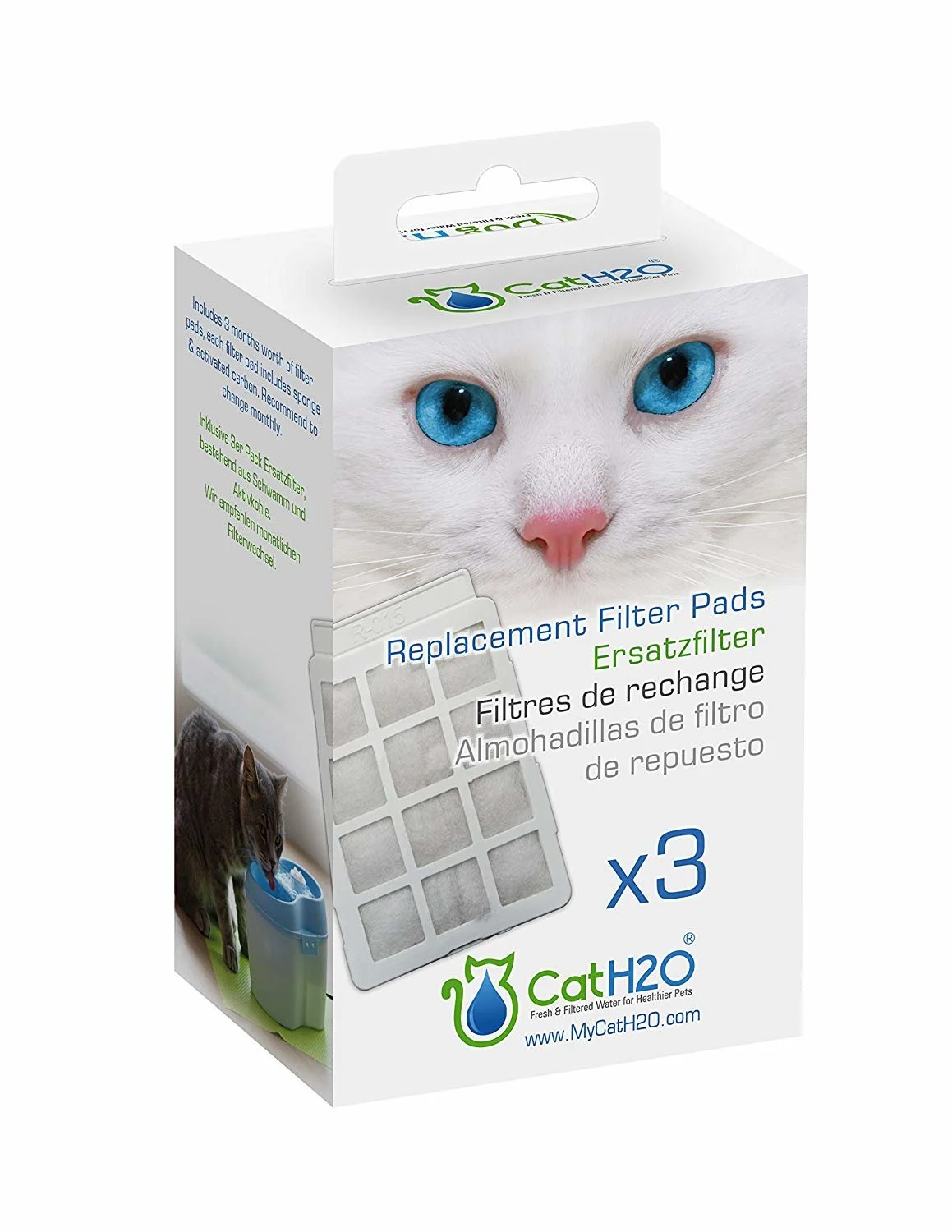 Cat H2O & Dog H2O - Filtres de Remplacement pour Fontaine à Eau - x3