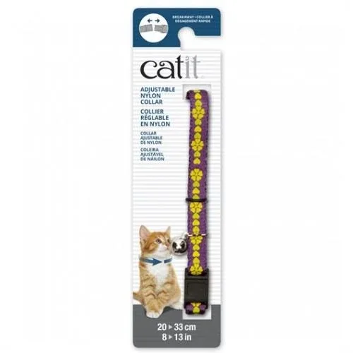 Catit Collier Breakaway violet avec fleurs – France
