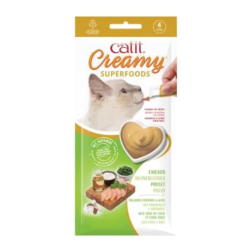Catit Creamy aux superaliments de poulet à la noix de coco et au chou frisé – France