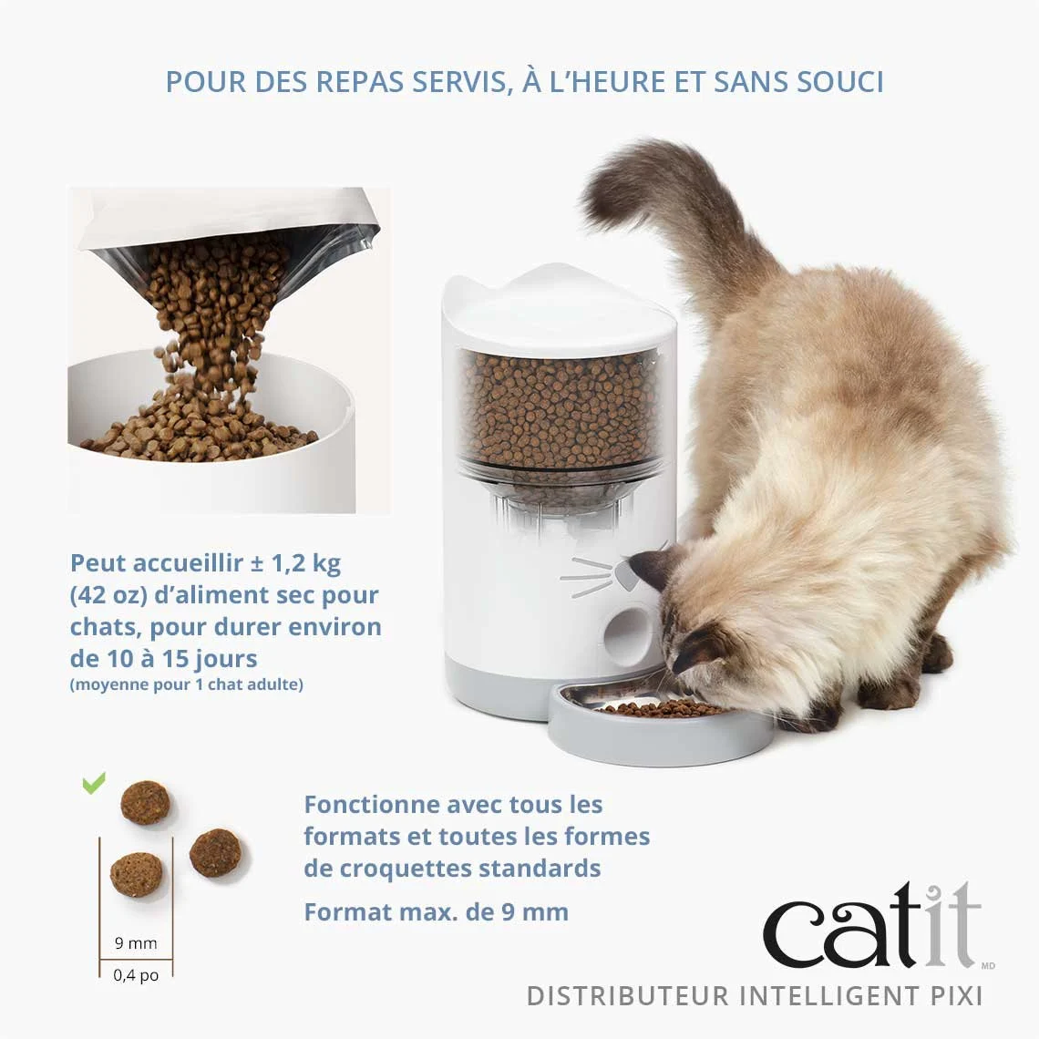 Catit - Distributeur de Nourriture Pixi Smart Wifi pour Chat - 1,2Kg - Image 2