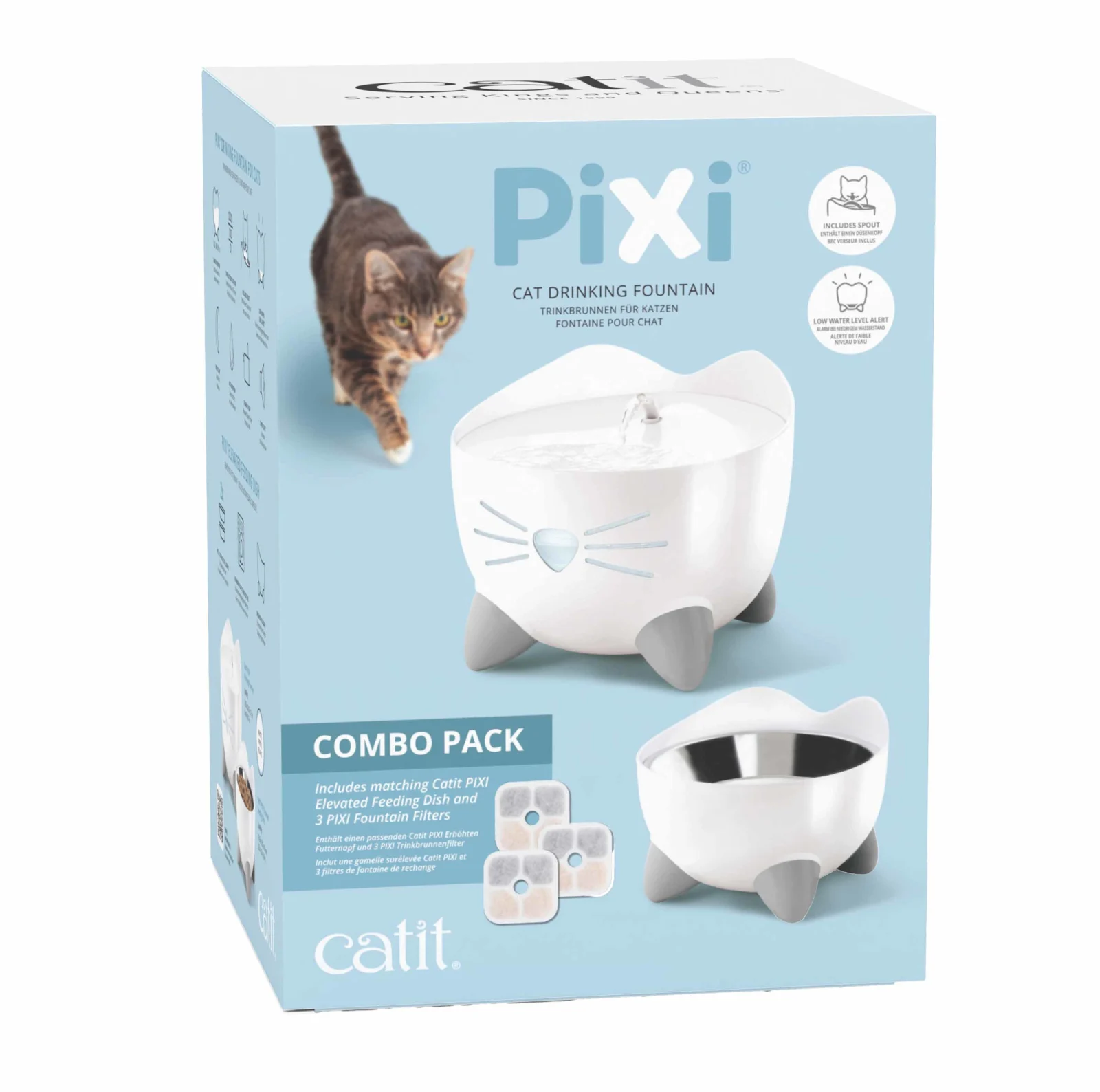 Catit - Kit Abreuvoir et Mangeoire Pixi Combo pour Chats