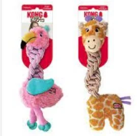 chien Flamant rose en corde ou girafe en peluche