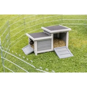 Clapier avec 2 sorties . 70 x 43 x 45 cm. pour petits animaux. rongeurs.