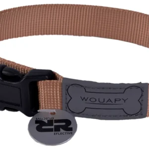 Collier basic taupe 15MM chien