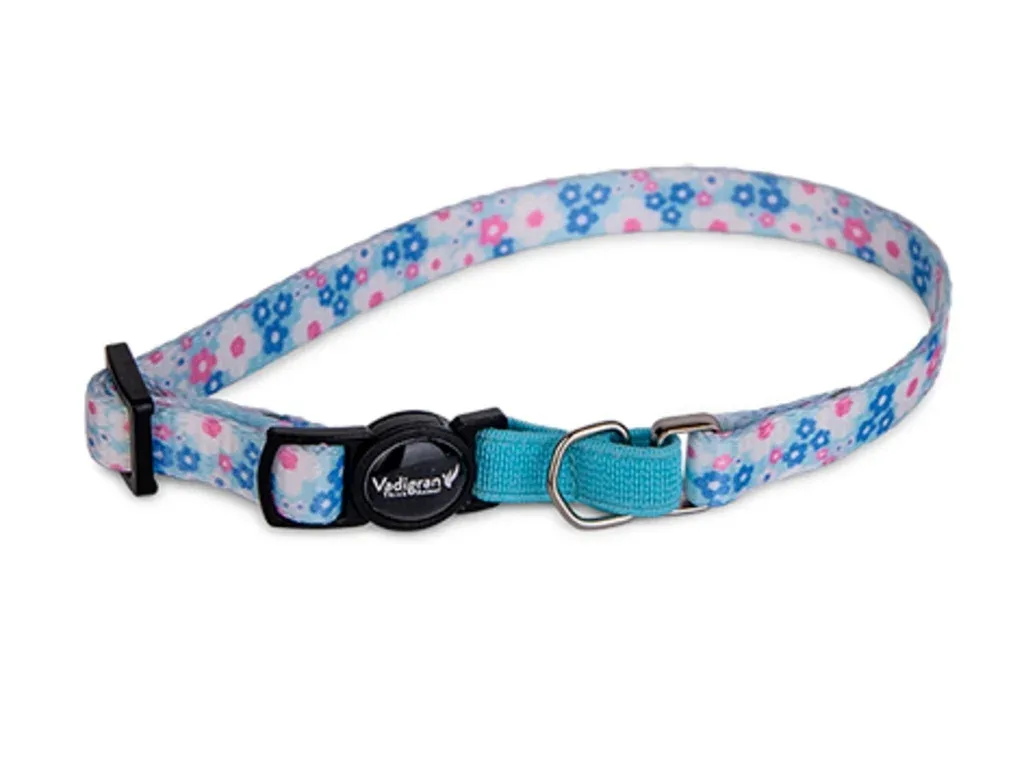 Collier chat à fleurs (Noir) – Vadigran J’ai plus de croquettes