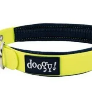 Collier chien fluo jaune Doogy Classic fr