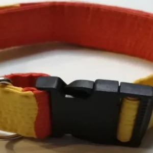 Collier Chien réglable orange et jaune Sankouka fr