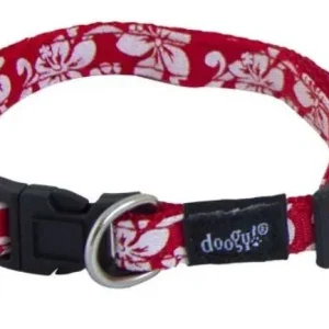 Collier chien Tahiti rouge TS fr