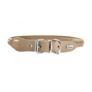 Collier cuir « Round & Soft » beige (Taille 60) – Hunter J’ai plus de croquettes