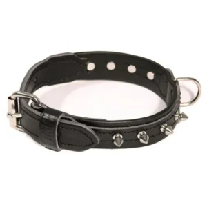 Collier en cuir à picot