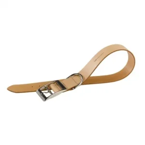 Collier en cuir naturel beige pour chiens Ferplast