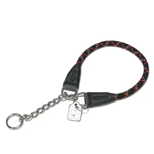 Collier étrangleur chien style corde noir