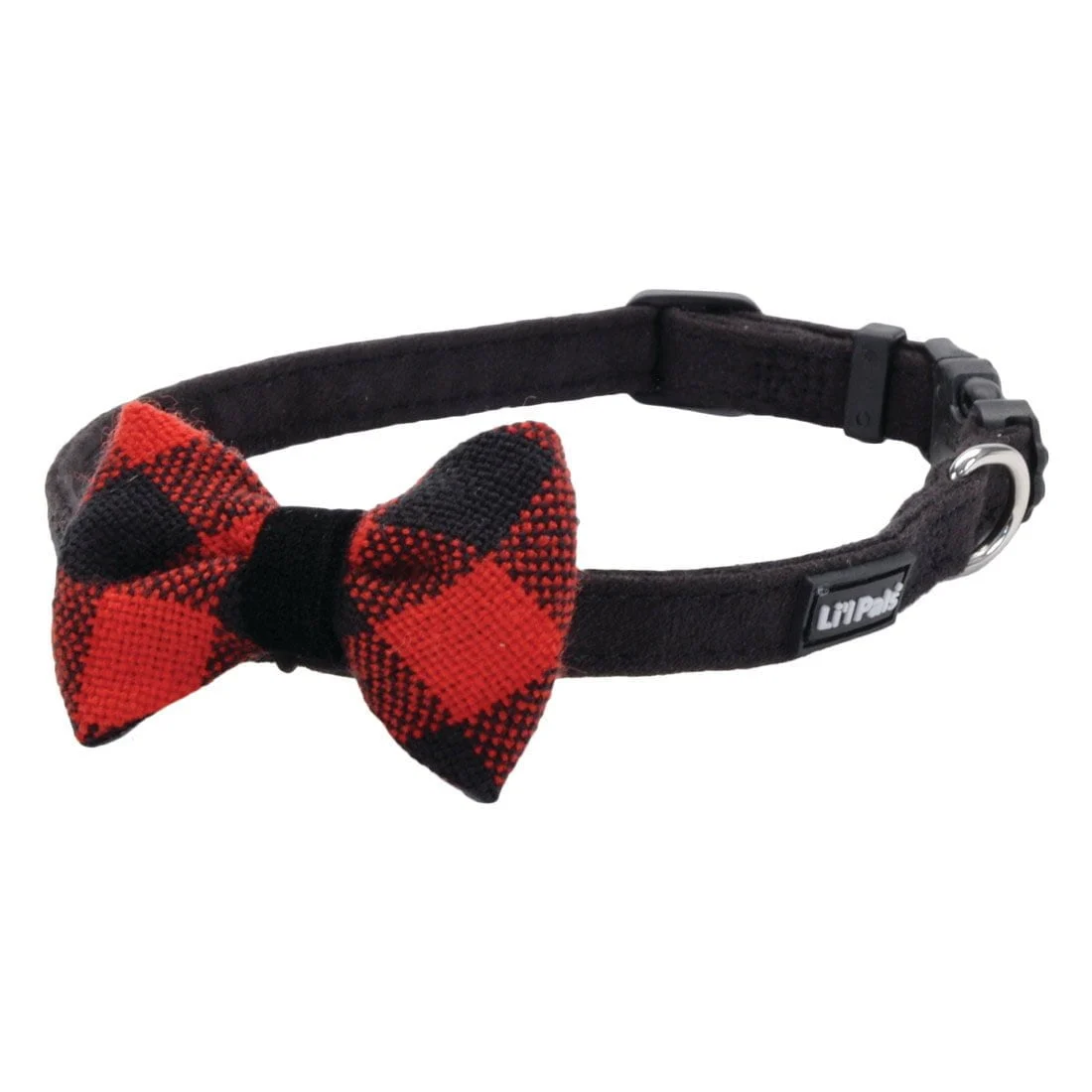 Collier Li’l Pals noir avec noeud papillon pour chiots et chiens miniatures