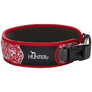 Collier nylon réfléchissant rouge – Divo Reflect (M) – Hunter J’ai plus de croquettes