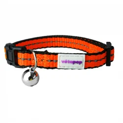 COLLIER POP CT NOIR/ORGE 10MM