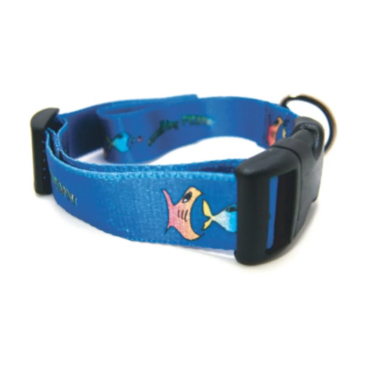 Collier pour animaux importé de l’océan, sublimé numériquement.
