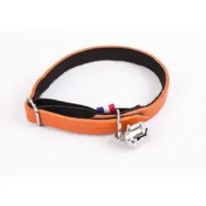 Collier pour chat en cuir Farandole (Orange) – Martin Sellier J’ai plus de croquettes