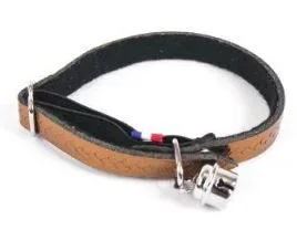 Collier pour chat en cuir tressé (Marron) – Martin Sellier J’ai plus de croquettes
