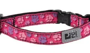 Collier pour chat sécuritaire, motif Fresh Tracks rose, RC Pets