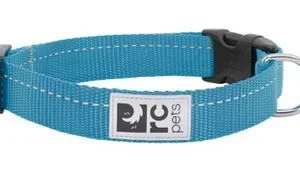Collier pour chien à clip sarcelle, RC Pets modèle Primary Teal