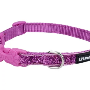 Collier pour chien et chat ajustable, mauve brillant, Li’l Pals