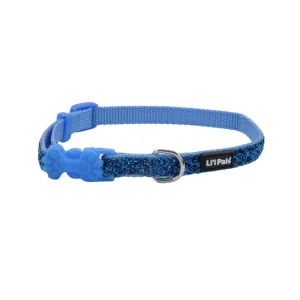 Collier pour chiots et chiens miniatures Li’l Pals, bleu brillant réglable