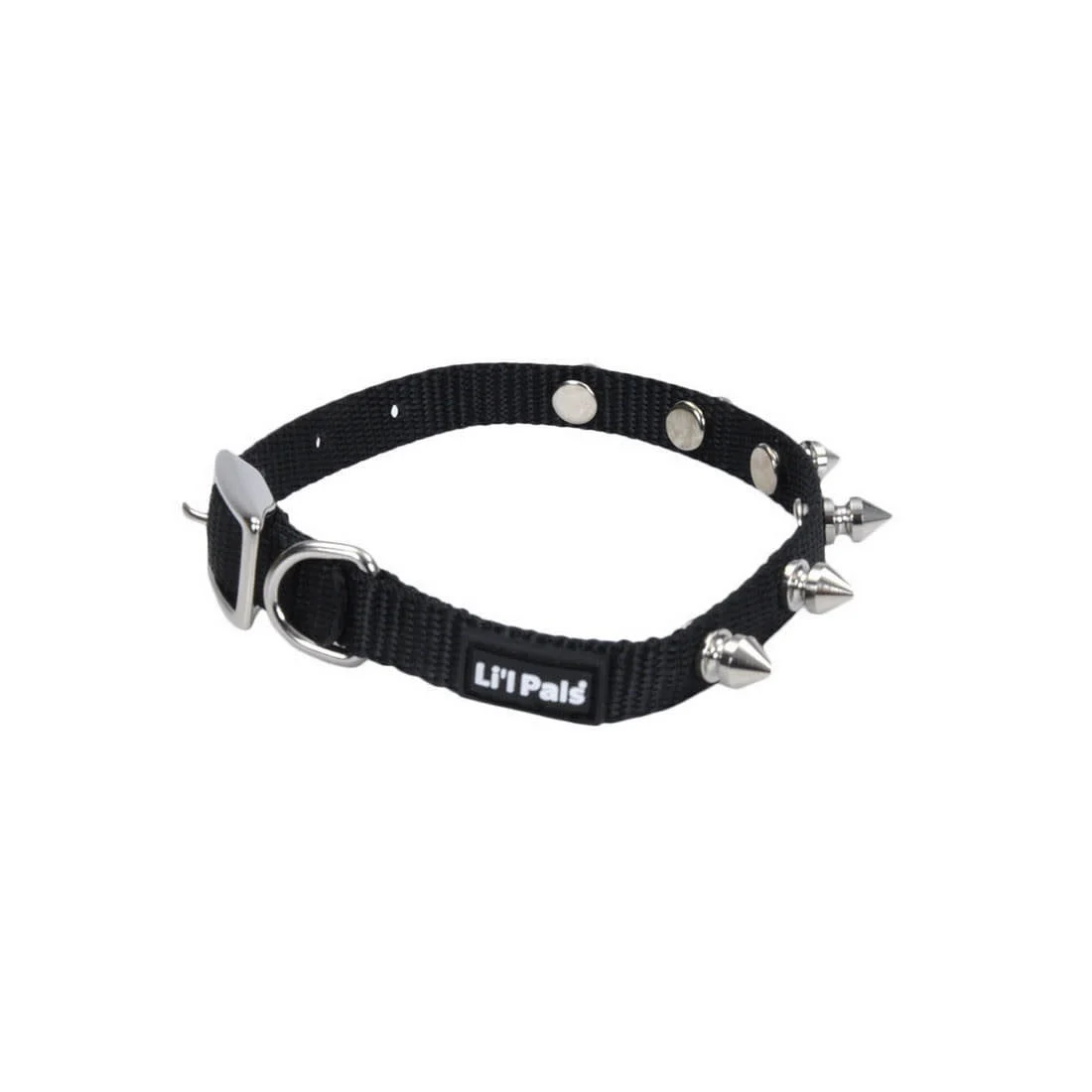 Collier pour chiots et chiens miniatures Li’l Pals noir avec piques