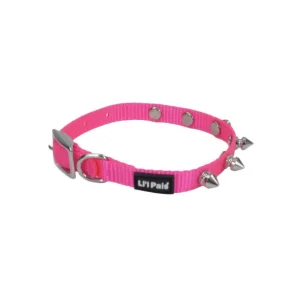 Collier pour chiots et chiens miniatures Li’l Pals rose avec piques
