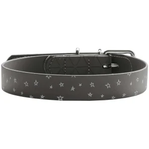 Collier réfléchissant pour chien motif étoilé gris – Convenience Reflect (M) – Hunter J’ai plus de croquettes