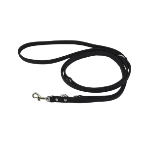 Comme Un Roi – Laisse Cuir Ajustable Plate So Chic Noir pour Chien – TU
