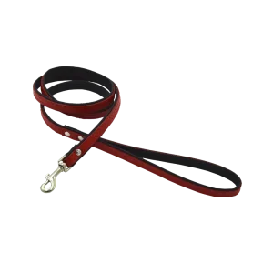 Comme Un Roi – Laisse Cuir So Trendy Rouge / Noir pour Chien ou Chat – TU